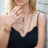 attach an enhancer or two<br>shown here on our bezel-set diamond tennis necklace<br>shop the look > contrast splendor <span class='visuallyhidden'>Call or text 323-404-2959 if you need shopping assistance.</span>